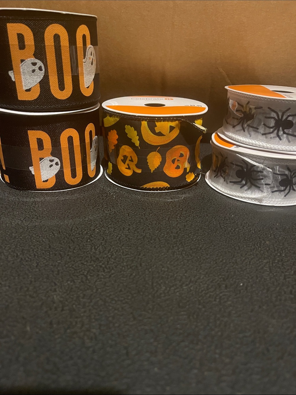 Celebrate It Halloween Ribbon Trio in Black, Orange, White